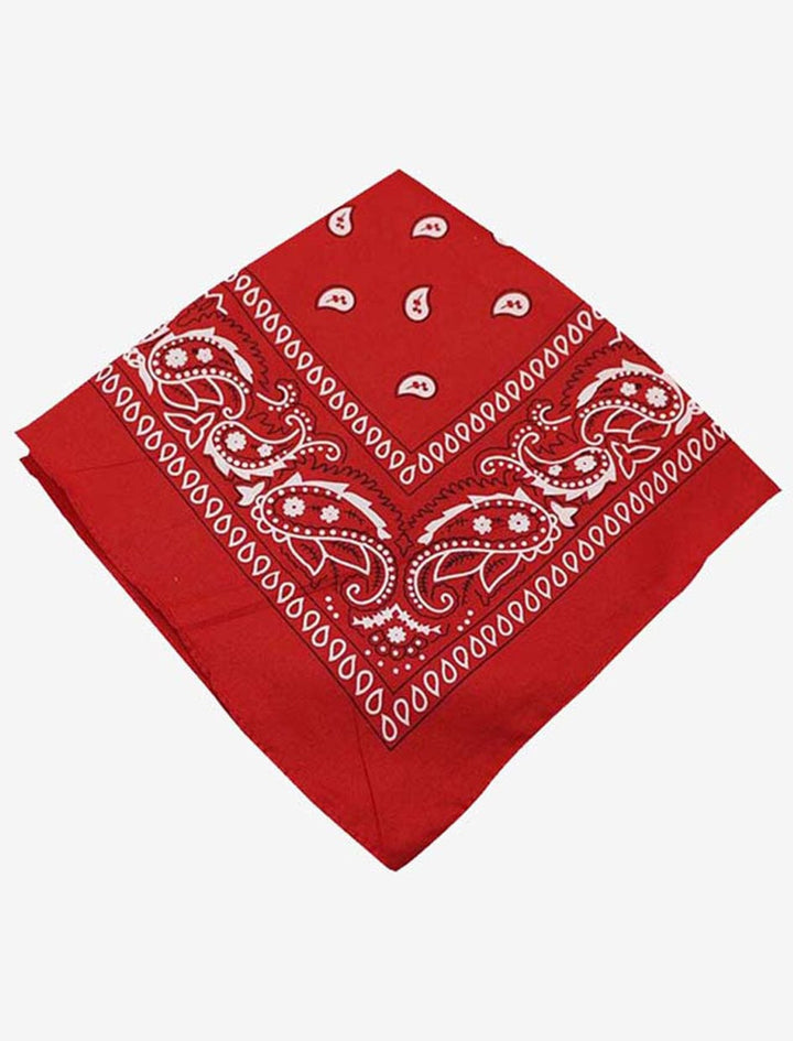 foulard carré bandana rouge / 54x54cm / Unisexe