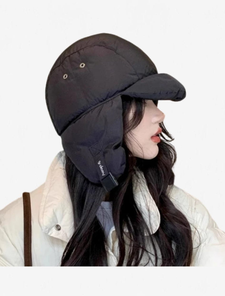 Bonnet Casquette Bombardier / Noir / 56-58cm / Femme