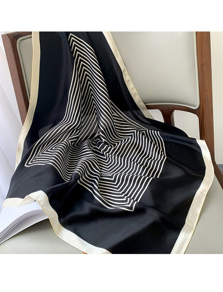  Foulard carré I  Bicolors noir-blanc / 70x70cm / Unisexe