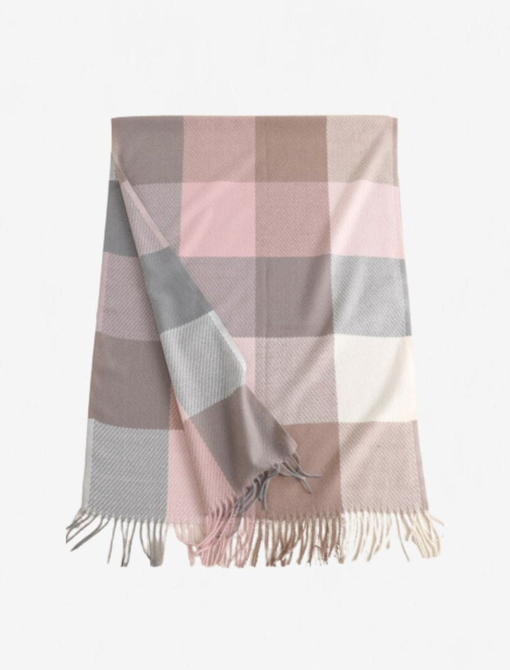 Grande Écharpe Châle I Evanescence / Rose-gris-beige / 200x65cm / Unisexe