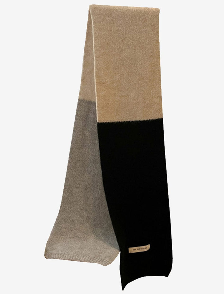 Écharpe Femme Feide / Trois couleurs Noir-beige-gris / 150x20cm