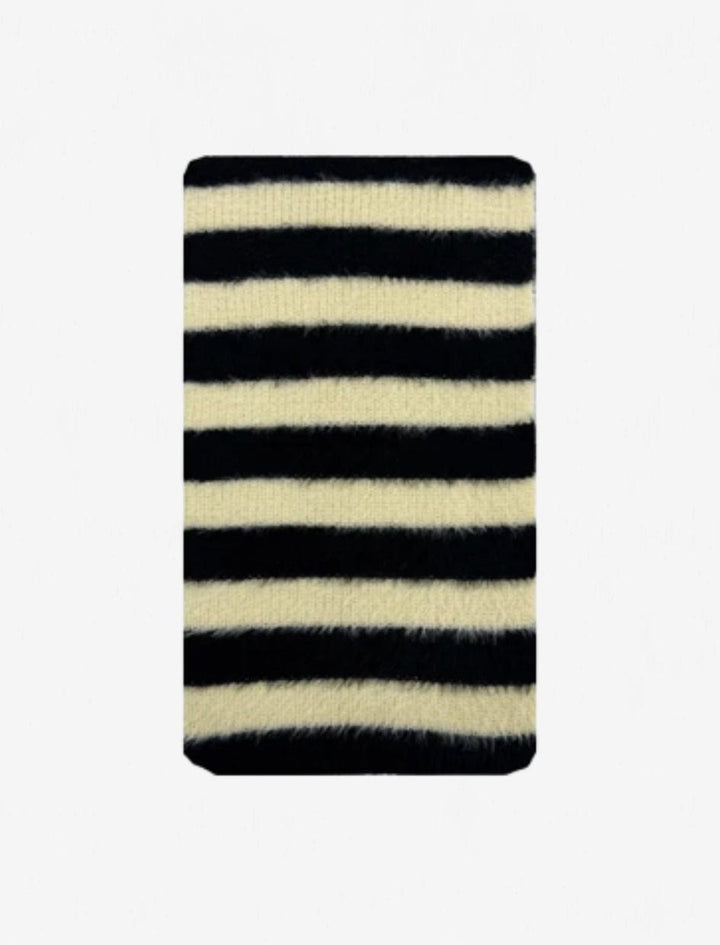 Echarpe rayée blanc et noir I  Stripe / 175x23cm / Femme