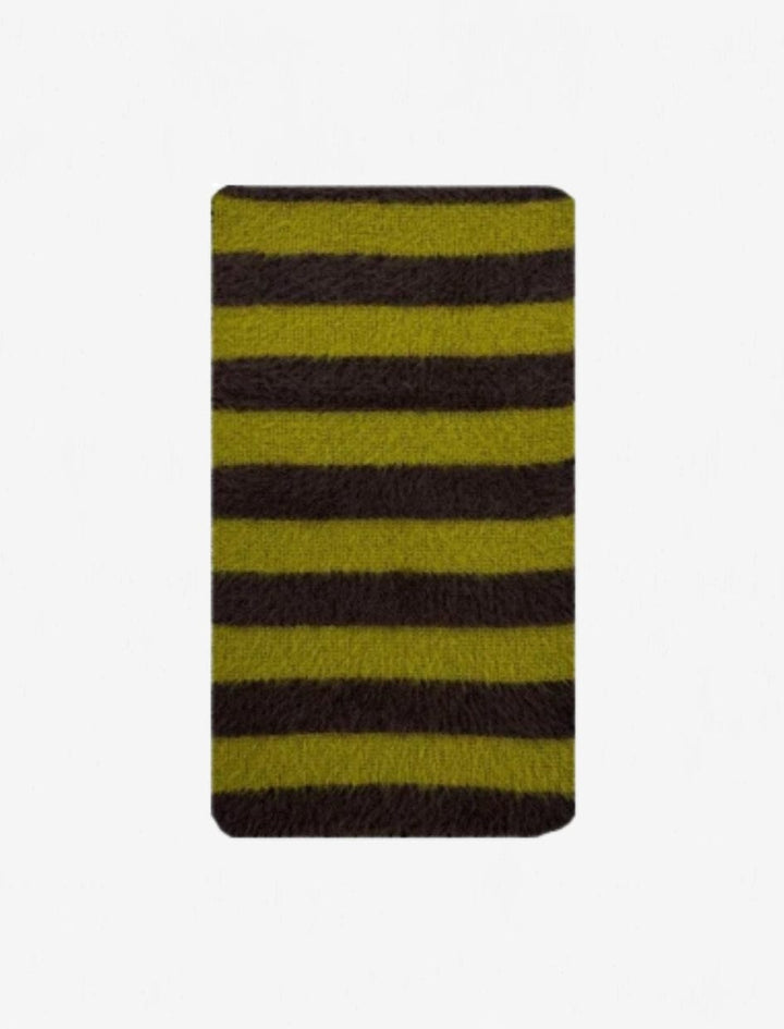 Echarpe rayée vert armée et noir I  Stripe / 175x23cm / Femme