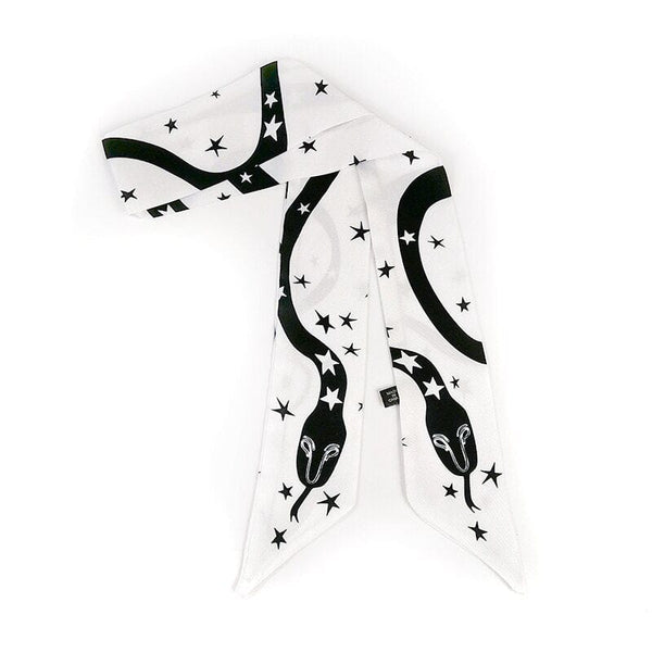 Foulard Bandeau I Snake Blanc / 90x5.5cm