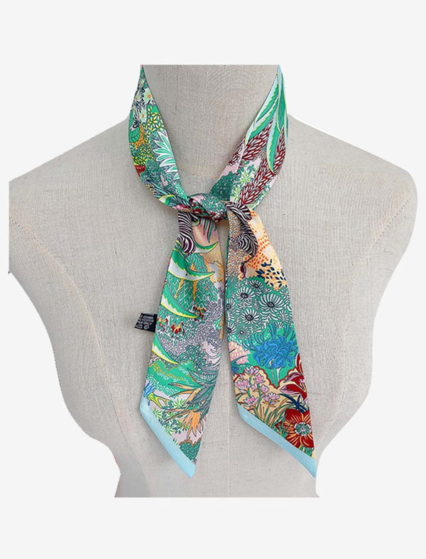 Foulard Vert Femme I Savana Vert / 100x5cm