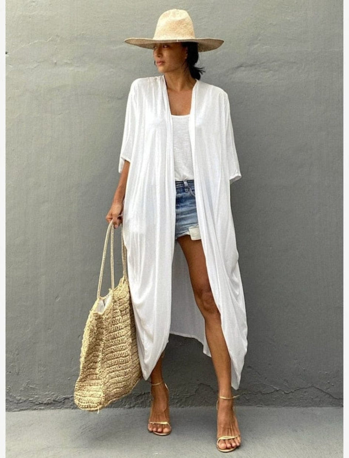 Kimono Femme Long I Sunset / Blanc / TU