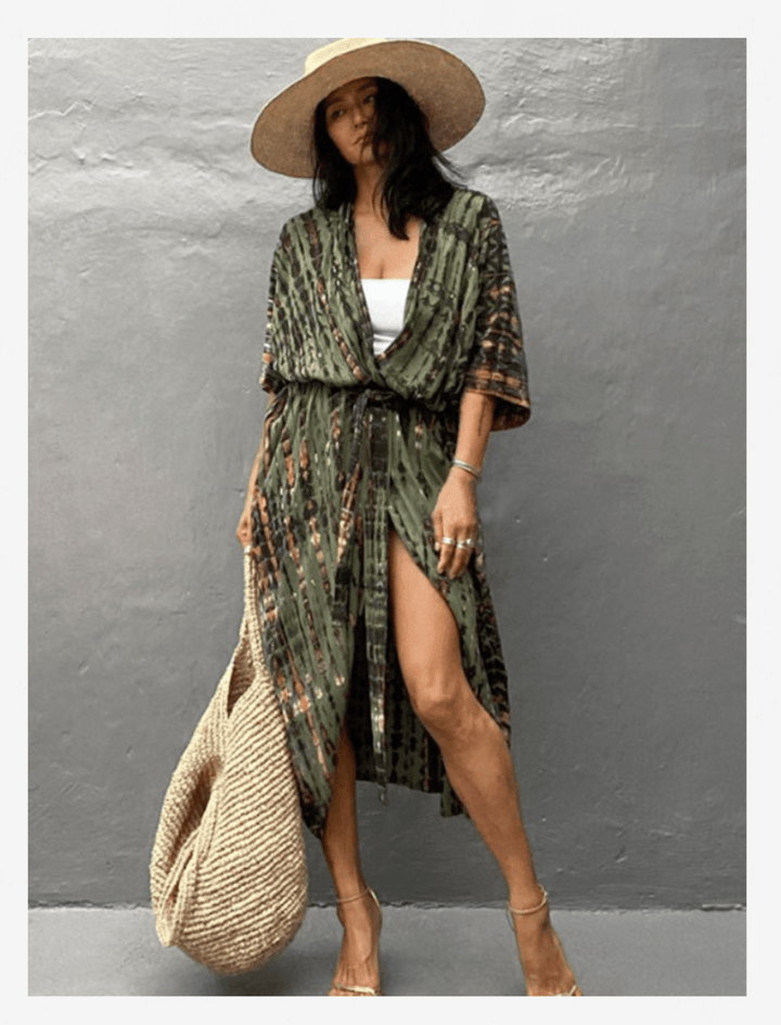 Kimono vert armée I  Tie-Dye / TU / Femme